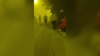 Sarıyer'de 11 katlı boş bina çöktü, park halindeki 3 otomobil hasar gördü (1)