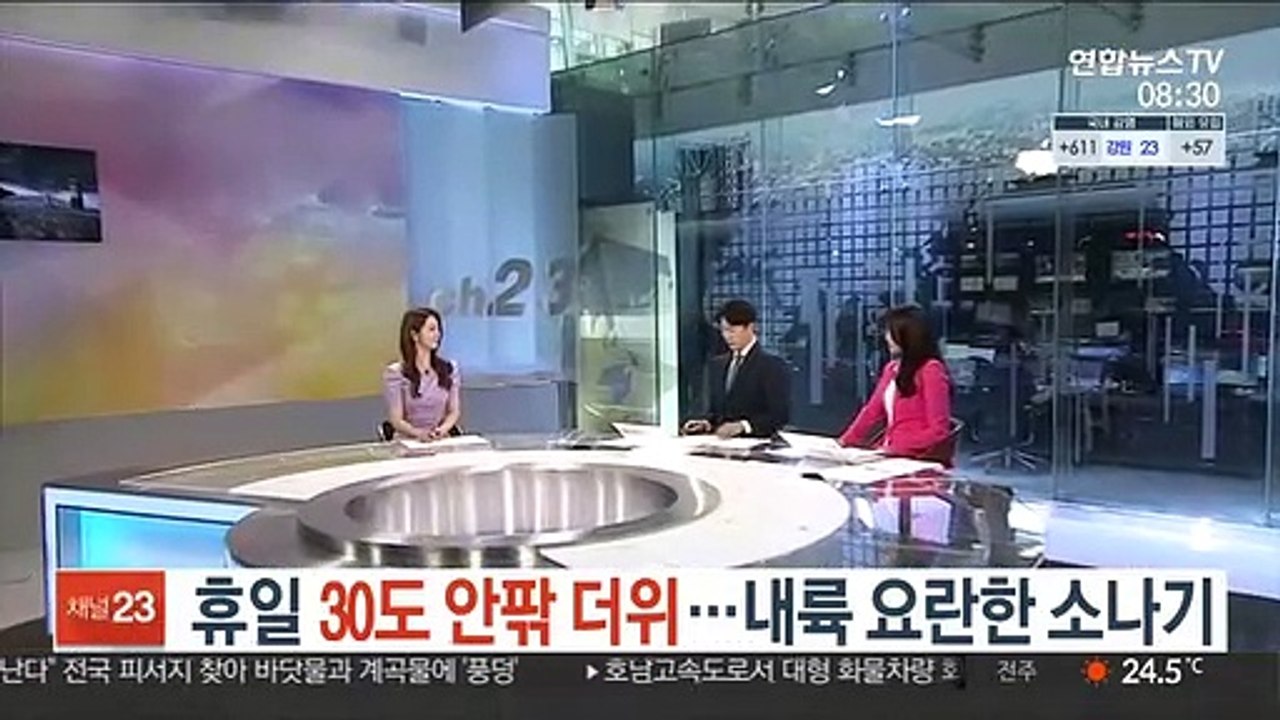 [일요와이드] 휴일 30도 안팎 더위…내륙 요란한 소나기