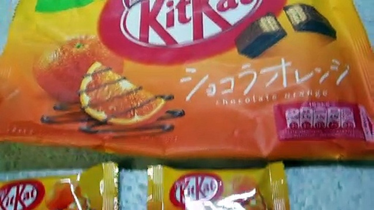 Orange KitKats in Japan