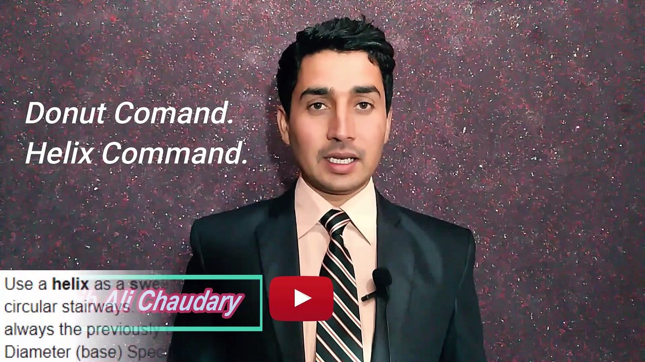 AutoCAD class 29 in اردو / हिंदी | donut and helix command in AutoCAD ...