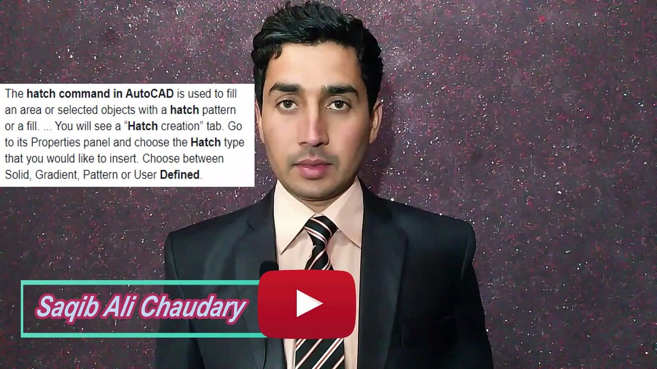 AutoCAD class 34 in اردو / हिंदी | Hatch Command in AutoCAD | Hatch edit Command in AutoCAD | saqib