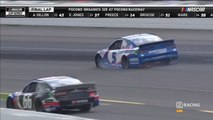 NASCAR Cup Series Pocono 2021 Race 1 Incredible Finish Larson Passes Bowman Lead And Puncture Crash