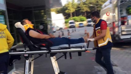 Motorin dolu tankerin devrildiği anlar kamerada