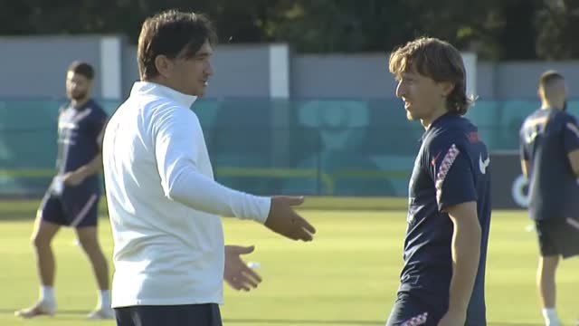Último entrenamiento de Croacia antes de viajar a Copenhague
