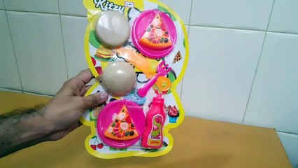 Unboxing and Review of pizza burger cutting play set kids gift