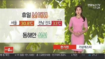 [날씨] 내일도 내륙 곳곳 소나기…낮 더위 이어져