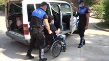 Engelli şehit çocuğunu sınava polisler götürdü