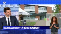 Marine Le Pen vote à Hénin-Beaumont - 27/06