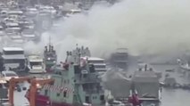 Hong Kong: Fire engulfed 16 boats in typhoon shelter