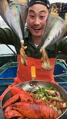 [Gluttony] Let's eat super spicy raw octopus, seafood challenge, and part together. (3)