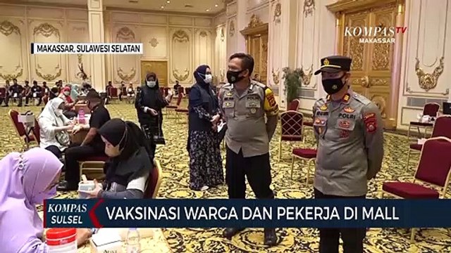 Penuhi target 1 juta Vaksin Per hari, 700 Pekerja Mall di Makassar di Vaksin Gratis