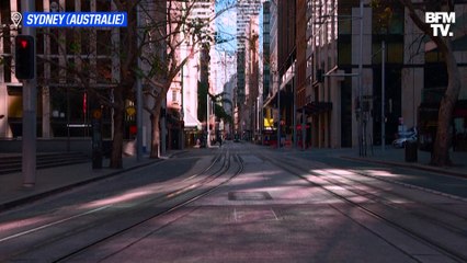 Les images des rues vides de Sydney, à nouveau confinée pour deux semaines