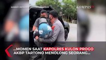 Kapolres Kulon Progo Menolong Wanita Hamil yang Pingsan di Jalan
