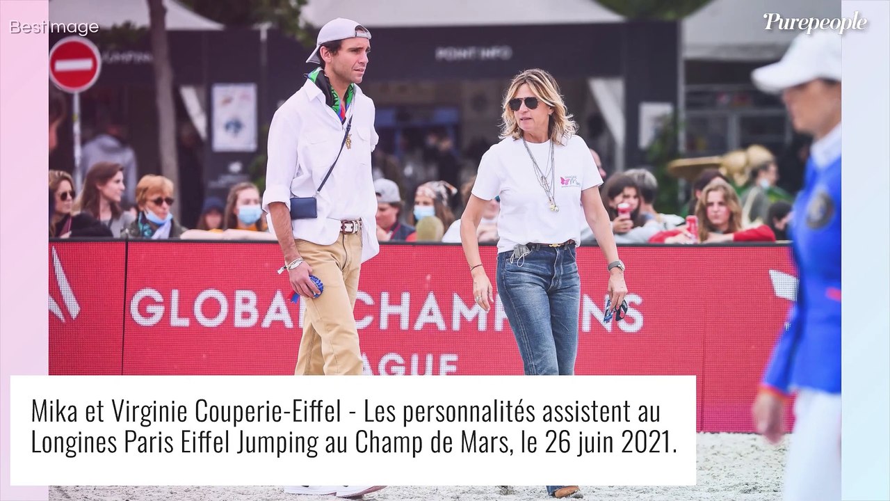 Elodie Fontan en robe printanière, Marie Drucker et Mika assistent au Paris Eiffel Jumping