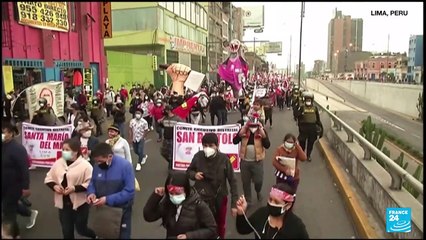 Peruvians take to the streets as election result hold-up stokes tensions