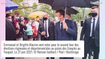 Emmanuel et Brigitte Macron bravent la pluie et la foule pour aller voter !
