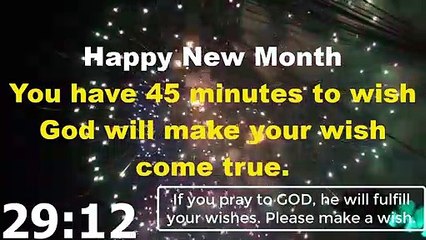 Happy New Month, Make a Wish God will make your Wish Come True