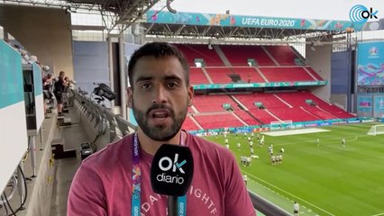 Así está el césped del Parken Stadion de Copenhague