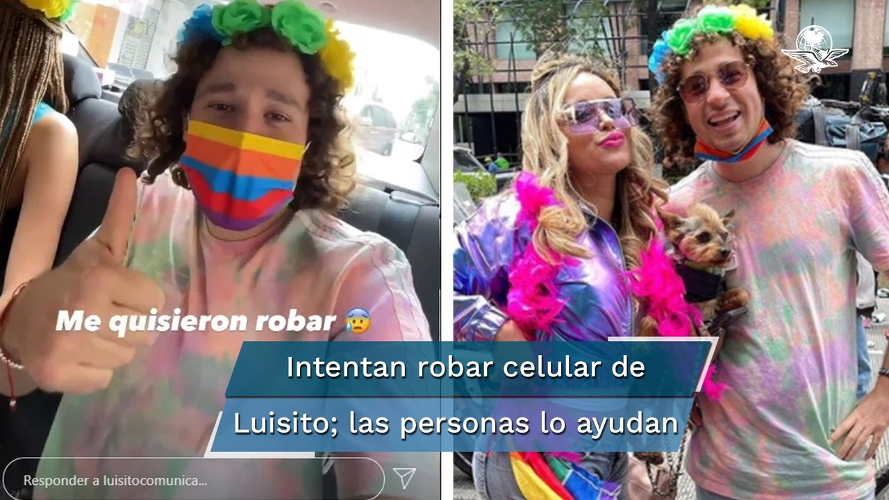 A Luisito Comunica le intentan robar su celular en la Marcha por el Orgullo Gay 2021
