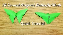 20 Second Origami Butterfly Moth - Quick Tutorial - Easy Butterfly Moth