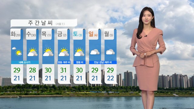 [날씨] 오늘 서쪽 30℃ 안팎 더위...전국 곳곳 소나기 / YTN