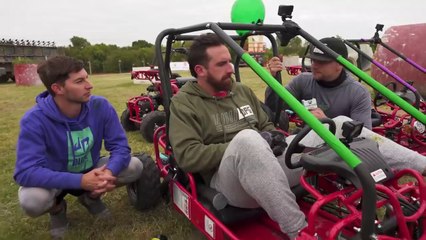 Go Kart Paintball Battle | Dude Perfect