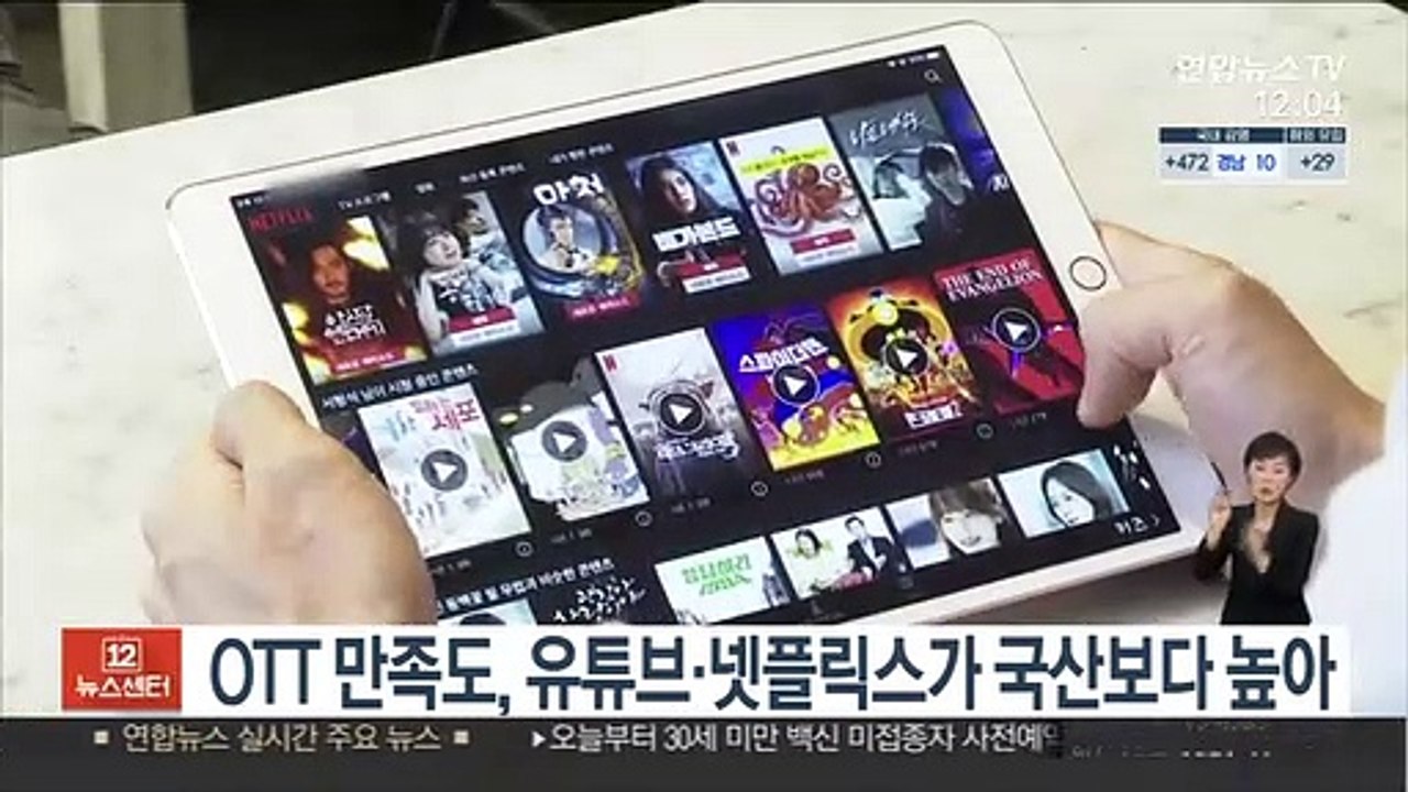 OTT 만족도, 유튜브·넷플릭스가 국산보다 높아