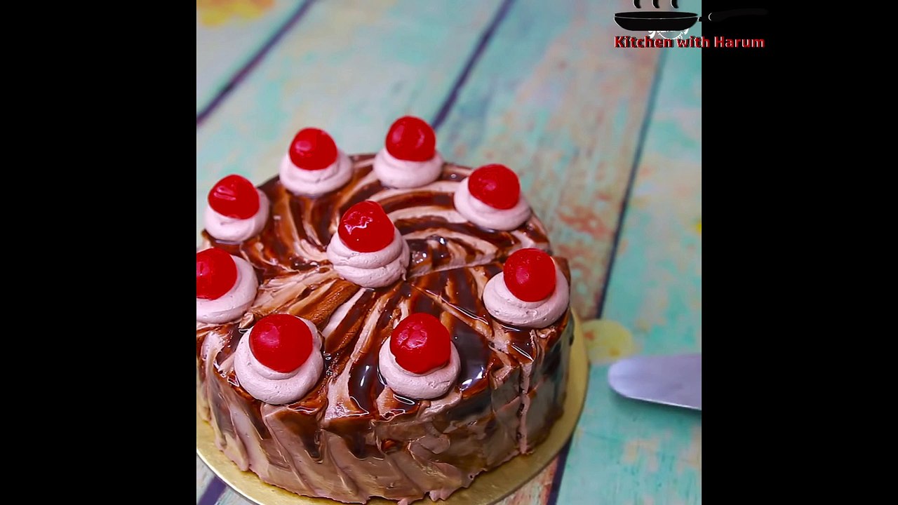 Chocolat  Cake  in pan with egg and eggless By Kitchen With Harum