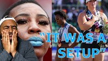USA Olympic Thrower Gwen Berry TURNS AWAY From American Flag As She Is TRIGGERED By National Anthem