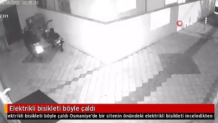 Elektrikli bisikleti böyle çaldı