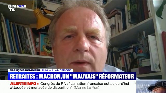 Pour François Hommeril (CFE-CGC), les réformes d'Emmanuel Macron sont très mauvaises et nocives pour l'emploi