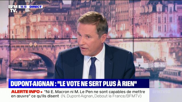 Nicolas Dupont-Aignan: Marine Le Pen est incapable de gagner et de gouverner