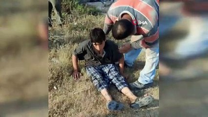 Akıntıya kapılan genç boğulma tehlikesi geçirdi