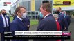 Regardez Emmanuel Macron qui félicite ce midi Xavier Bertrand devant l'usine Renault de Douai
