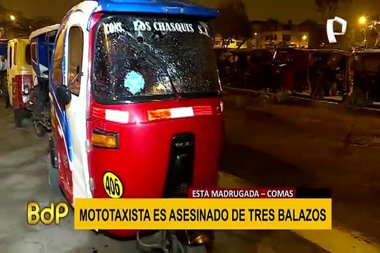 Mototaxista asesinado en Comas: extranjero fue baleado en presunto ajuste de cuentas