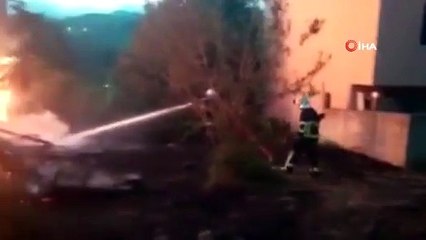 2 katlı ev alevlere teslim oldu