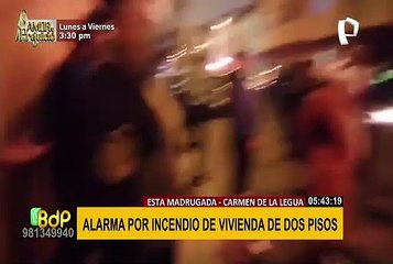 Carmen de la Legua: incendio por presunto corto circuito afectó vivienda de dos pisos