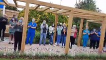 Unveiling of Rainbow Garden at Doncaster Royal Infirmary.