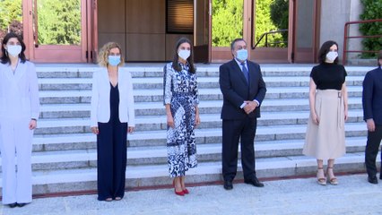 La reina Letizia da nueva vida a su vestido de leopardo de Victoria Beckham