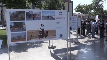 BALIKESİR - Medya-İş, AA'nın fotoğraflarından oluşan "Direnen Filistin" konulu sergi açtı