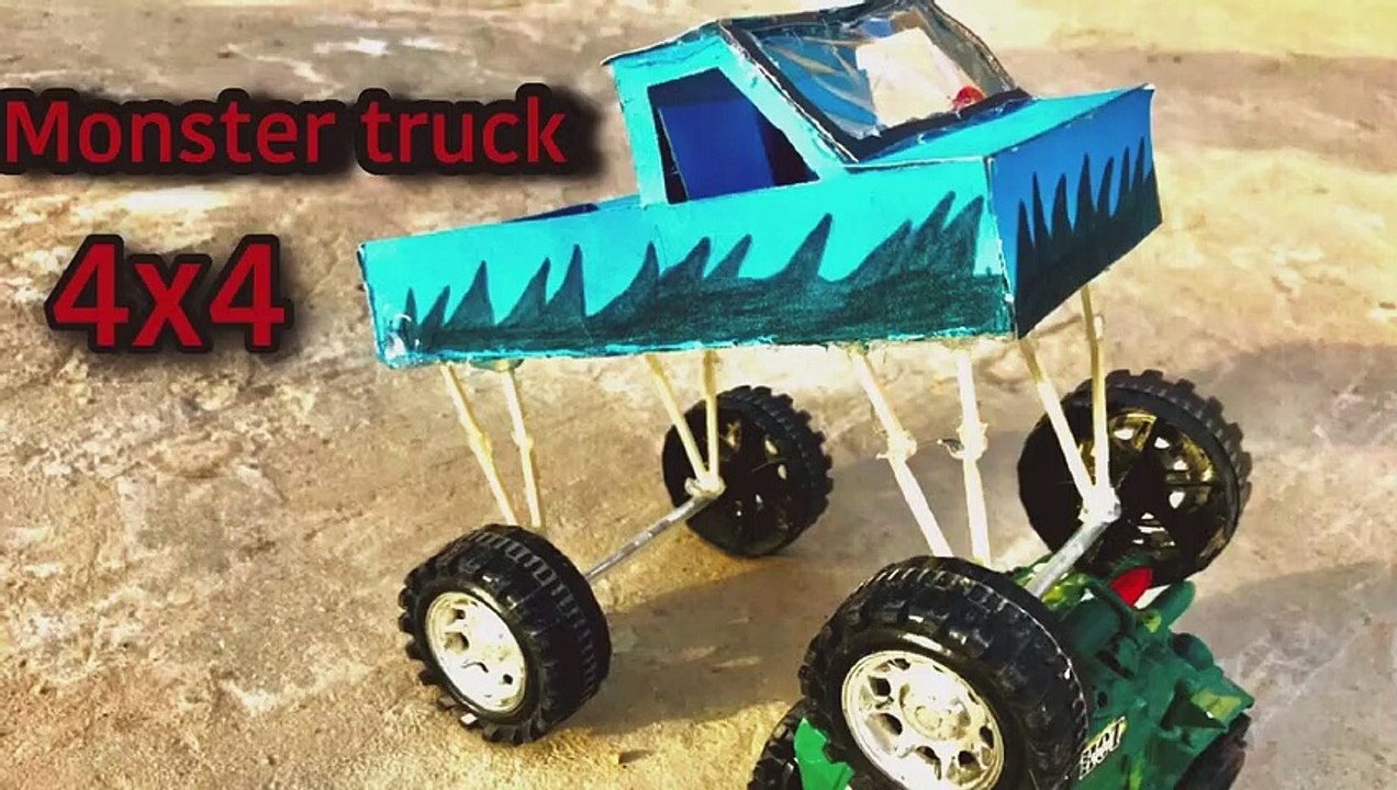 How to make mini Monster truck ford | Monster truck with hard paper