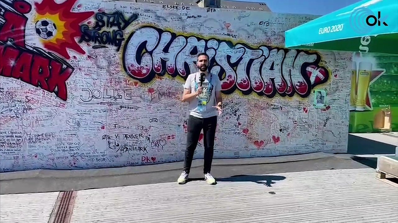 OKDIARIO manda un mensaje a Eriksen en el mural dedicado al jugador danés en Copenhague