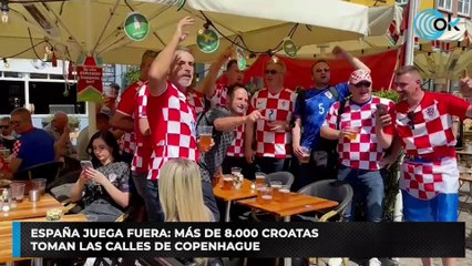 España juega fuera- más de 8.000 croatas toman las calles de Copenhague