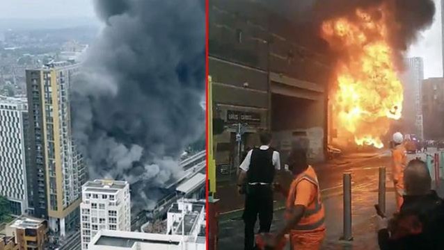 Londra metrosunda patlama! Şehrin üstünü kara dumanlar kapladı
