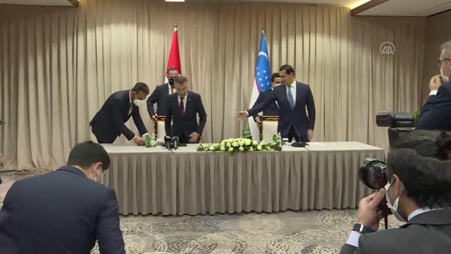 Cumhurbaşkanı Yardımcısı Oktay ve Özbekistan Başbakan Yardımcısı Umurzakov ortak basın toplantısı düzenledi