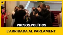 Arribada dels presos polítics al Parlament