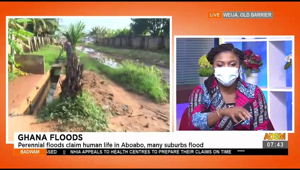 Ghana Flood: Perennial floods claim human life in Aboabo, many suburbs flood - Adom TV (28-6-21)
