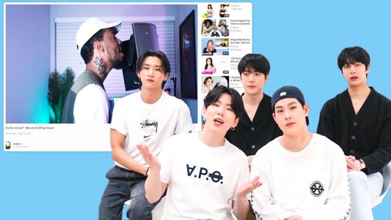 Monsta X Watches Fan Covers on YouTube - Part 3