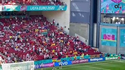 Los aficionados españoles bailaron al ritmo de Manolo Escobar en el Parken de Copenhague