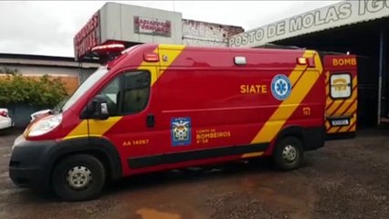 Homem de 34 anos fica ferido após ter perna prensada contra equipamento em oficina mecânica
